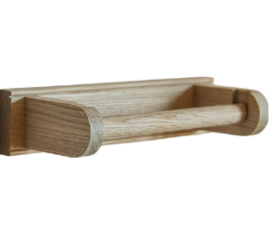 Porte-rouleau de cuisine mural en chêne auto-adhésif mural adapté au porte-serviettes de cuisine et de salle de bain - Product Image 1