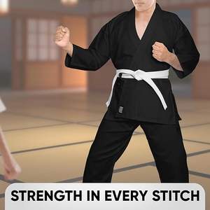 Más vendidos logotipo personalizado de alta calidad Karate Gi traje uniforme Kimono 100% algodón peso ligero para Artes Marciales desgaste - Product Image 3