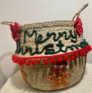 Jacinto de agua hecho en Vietnam de alta calidad, cesta de Halloween, bolso de paja con asa superior, bolso de hombro de viaje - Product Image 2