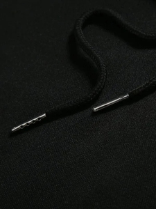 Felpa con cappuccio in cotone misto 100% da uomo di qualità superiore con stampa semplice personalizzata peso massimo nero stagione invernale ricamata alla rinfusa - Product Image 6