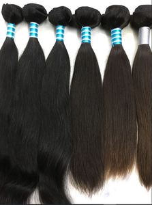 Color Rubio, hueso sedoso, trenzas de ganchillo sintéticas rectas, extensiones a granel de cabello indio virgen - Product Image 5