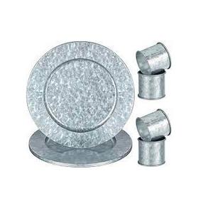 Placa de cargador galvanizada de estilo vintage de calidad superior, placa de plata para bodas y cenas caseras, precio - Product Image 4