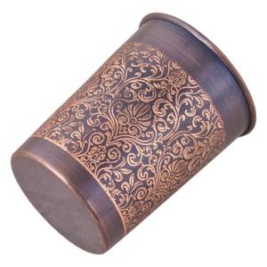 Vaso de Cobre Puro con Acabado Antiguo Grabado para Beber Agua - Product Image 2