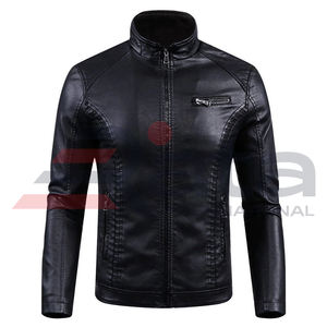 2023 Veste en cuir d'hiver pour hommes de mode extérieure OEM de haute qualité avec le meilleur style de veste universitaire en jean de conception - Product Image 1