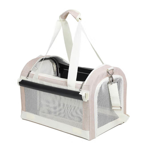 Valise à roulettes double couche de grande capacité pour animaux de compagnie Bagages de bus Poussette pour chien Poussette pliable portable pour animaux de compagnie pour 2 chats Sac de transport pour chat - Product Image 2