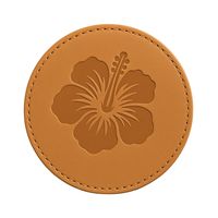 Cadeaux promotionnels Logo en relief imprimé sur mesure Ensemble de sous-verres en cuir en vrac