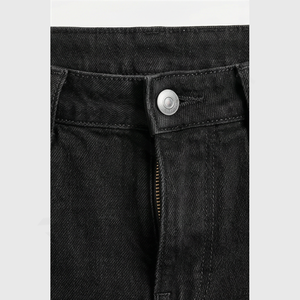 Jeans de Mezclilla Lavados Sólidos de Primera Calidad para Hombre, Otoño-Invierno, ODM Personalizable, Estilos de Moda Urbana, Venta al Por Mayor - Product Image 4