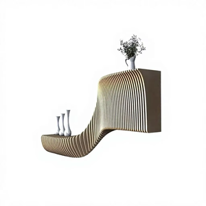 Kalatri Art déco contemporain, cadre jaune citron, portrait en bois fait main, motif moderne, décoration murale, base de support en métal, multi-pièces - Product Image 1