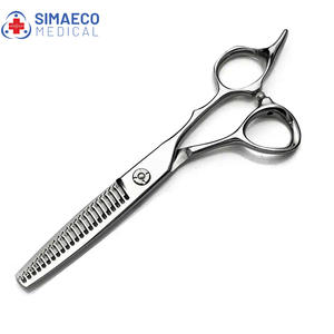 SIMAEcobeauty กรรไกรตัดผมสแตนเลสแบบ SM-101ปรับได้เครื่องมือความงามใบมีดคมทื่อตรงสำหรับตัดผม - Product Image 1