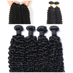 Trama de pelo crudo humano blanqueable de pelo rizado mongol sin procesar crudo - Product Image 1