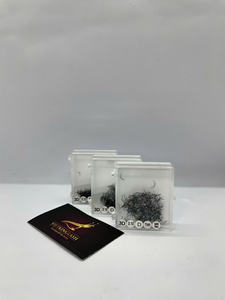 Extensiones de Pestañas de Cachemira con Base Puntiaguda 3D, Abanicos de Volumen Premontados de Tallo Corto, Bandejas de Pestañas Suaves de PBT con Aspecto Natural, Caja con Logotipo Personalizado - Product Image 2