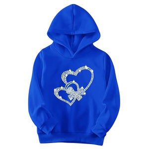 Vente en gros Pullover fermeture éclair unisexe style décontracté haute qualité coton/polaire strass Hoodies automne - Product Image 1