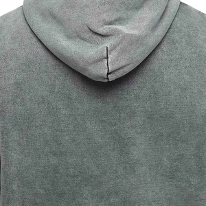 Sweat à capuche d'hiver 240 g/m² en coton tricoté épais 100 % personnalisé, coupe oversize, couleur unie, délavage acide vintage, séchage rapide, anti-plis - Product Image 5