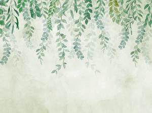 Fabriqué en Allemagne Photo Papier Peint Mural Eucalyptus Vert Bleu Crème Non Tissé Vinyle Mural Feuilles pour Hôtel-3,71x2,80 m - Product Image 3