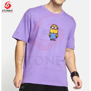 Camiseta de gran tamaño de algodón pesado para hombre, manga corta, estilo cuadrado liso con diseño gráfico de serigrafía de alta calidad - Product Image 5