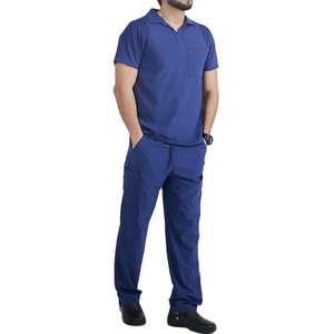 Uniforme de hospital para hombre al por mayor, uniformes médicos de enfermera elegantes, uniformes de hospital suaves y elásticos, ropa personalizada y transpirable - Product Image 3