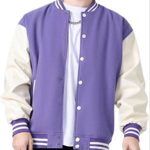 Blouson élégant de baseball pour hommes College Letterman Varsity Blouson laine + 100% coton pour la saison d'hiver du lycée - Product Image 1