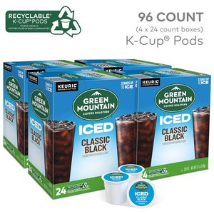 Café Verde de Green Mountain Coffee Roasters, ICED Classic Black, Cápsulas Individuales Keurig K-Cup, Café Helado de Tueste Medio, 96 Unidades - Product Image 4