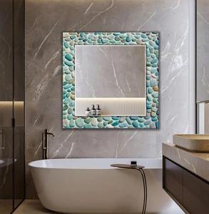 Modern Rustic Wooden <b>Wall</b> <b>Mirror</b> Handmade with Resin Design Strong MDF Back Bone Inlay Craft for <b>Vintage</b> Wedding Interiors - Product Image 2