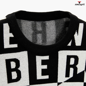 Pulls en tricot à manches longues pour hommes, de qualité supérieure, nouveaux arrivages, anti-rides, tendance, avec logo sur le devant - Product Image 6