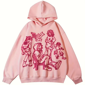 Sweats à capuche en molleton de qualité supérieure pour femmes avec motif imprimé - Product Image 1