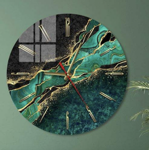 Reloj de pared de madera de resina epoxi de alta calidad restaurante y logotipo personalizado para decoración del hogar sala de estar resina madera decoración de pared del hogar - Product Image 4