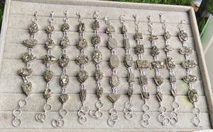 กำไลข้อมือพลอยธรรมชาติสร้อยข้อมือ unisex เครื่องประดับคริสตัลคุณภาพระดับพรีเมียมสร้อยข้อมือแบบโซ่ - Product Image 2