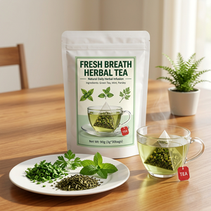 Té Herbal para un Aliento Fresco, 3g*30 Bolsitas, 90g, Infusión Botánica Natural de Té <span class=keywords><strong>Verde</strong></span>, Menta y Perejil para el Bienestar Bucal Diario - Product Image 2