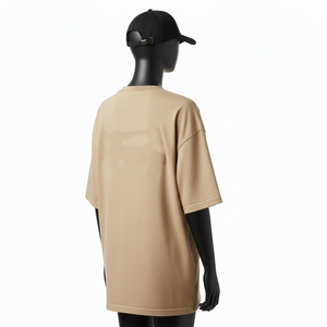 Camiseta Extra Grande para Mujer, Algodón Premium de Punto Sencillo, Tono Neutro, Ropa Urbana, Logotipo Personalizado, Camiseta Extra Grande de Algodón para Mujer - Product Image 5