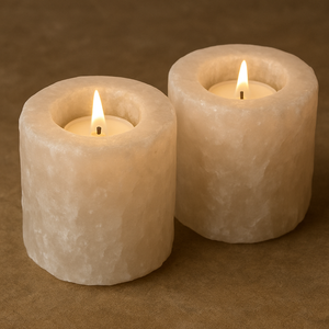 Super september Offer Bougeoir décoratif au sel de l'Himalaya Bougeoir à thé en sel de roche naturel rose Coeur rond - Product Image 4