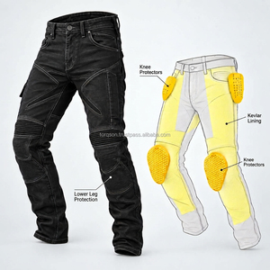 Stylish <b>Men's</b> Winter <b>Biker</b> <b>Jeans</b> with Breathable Denim Reinforced Stitching Comfortable Fit & Customizable Options - Product Image 1