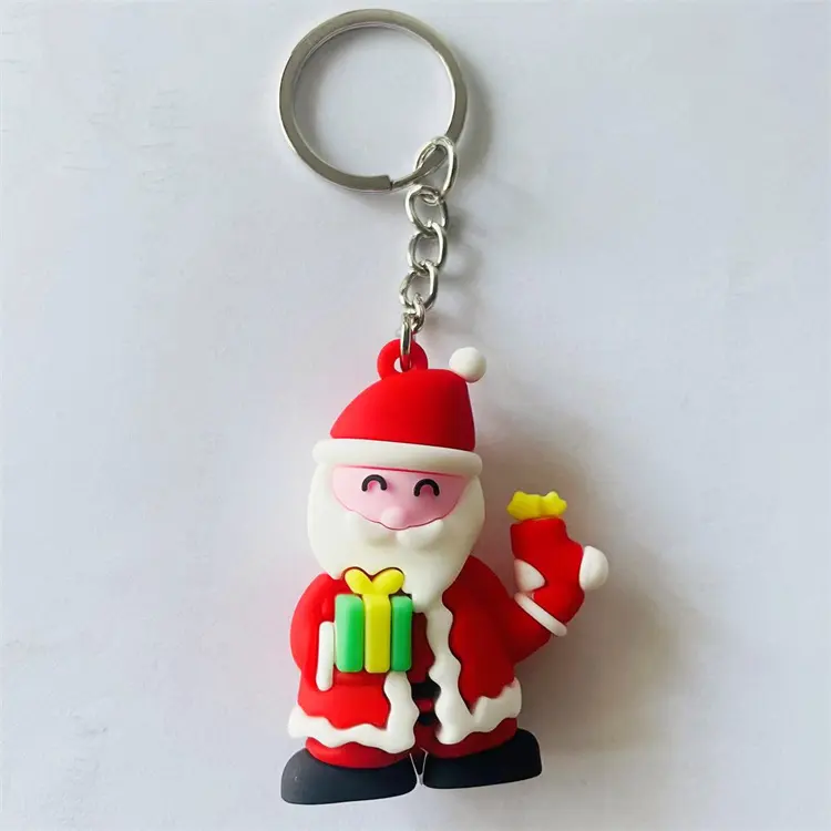Portachiavi all'ingrosso a tema natalizio Mini giocattolo gru premio macchina regalo portachiavi