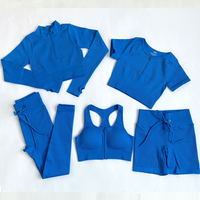 Ensemble de yoga uni grande taille sans coutures, avec haut dos nu, leggings taille haute, short à fermeture éclair, manches longues, écologique, extensible dans les quatre sens, effet délavé