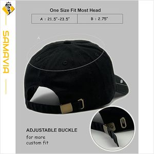 SAMAVIA Casquettes de baseball au point contrasté élégant Casquettes en coton en détresse à la mode pour vêtements décontractés de tous les jours Tendance américaine - Product Image 2