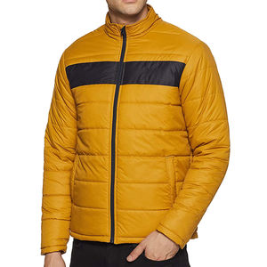 Chaqueta acolchada impermeable de poliéster 100% a la moda para hombre, chaqueta acolchada personalizada con cuello levantado y cremallera, abrigos de plumas de burbujas, chaqueta para hombre - Product Image 2