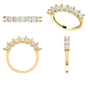 Anillo de Eternidad de Plata de Ley 925 de Alta Calidad con Circonita, Anillo de Compromiso y Boda para Mujer, Aniversario - Product Image 4