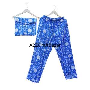 Conjunto de Pijama de Verano Floral Transpirable Hecho a Mano con Cuello Suave para Damas de Honor, 100% Algodón Puro para Verano e Invierno - Product Image 3