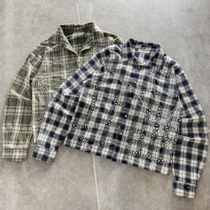 <b>Shirts</b> 100% Cotton Polyester Thick Different Colors Autumn Winter Button Down Long Sleeved Vintage Men Flannel <b>Plaid</b> <b>Shirt</b> - Product Image 6