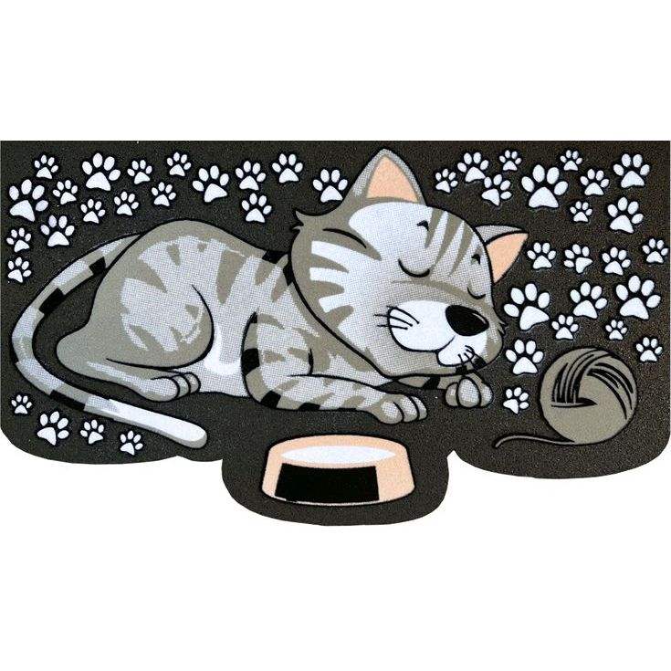 Recycled rubber and flocked design