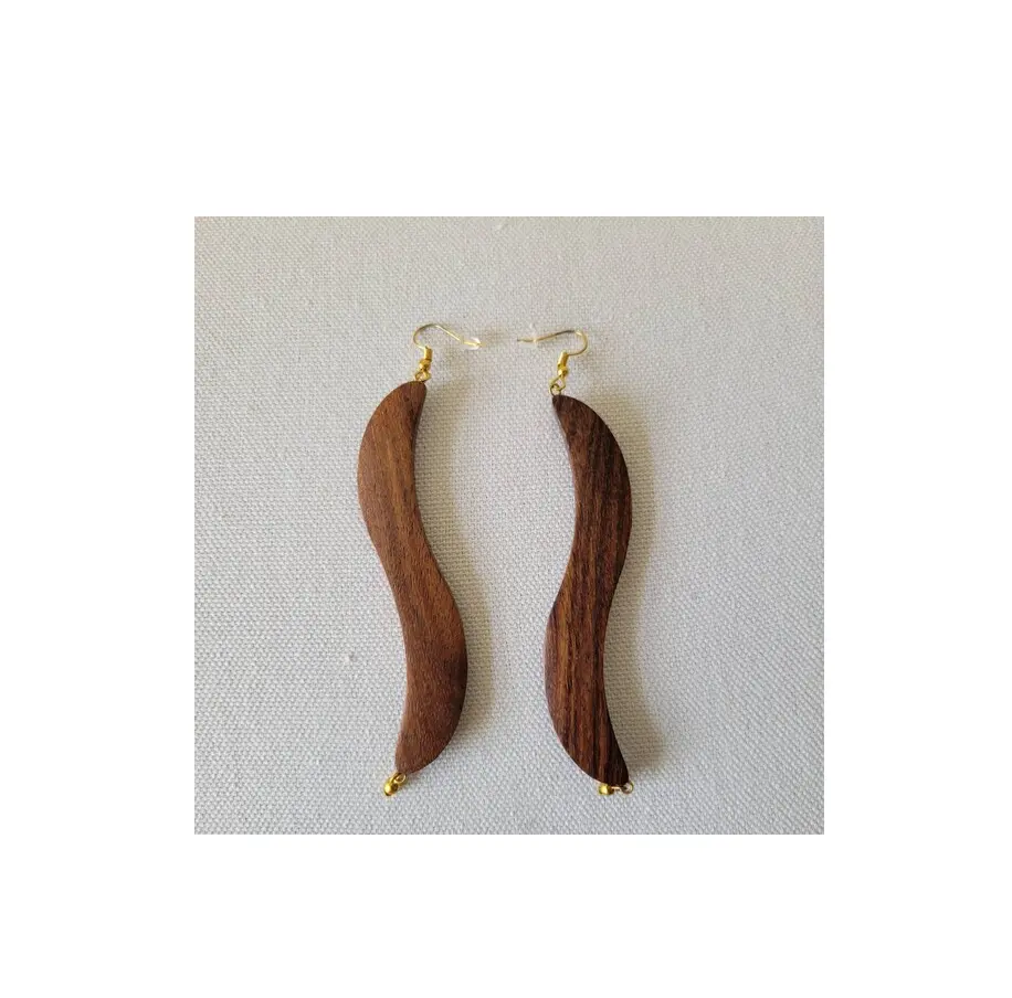 Fast Delivery Time Vintage Wooden Earrings For Women Anti Color Plated Fashionable Earrings Cheap Price Wholesale Jewelry