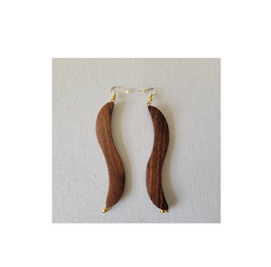 Tiempo de entrega rápida Pendientes de madera Vintage para mujer Pendientes de moda chapados en color Precio barato Joyería al por mayor - Product Image 1