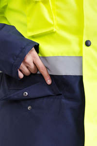 High Visibility Breathable Comfortable Jacket Reflective <b>Strips</b> Customizable Workwear Waterproof Bulk Supply - Product Image 6