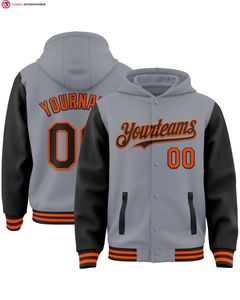 Chaqueta de béisbol Varsity de alta calidad para hombre, nueva marca de moda de otoño, abrigo con capucha y ropa de calle que combina con todo con parches - Product Image 3