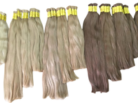 Extensions de cheveux vierges Remy vietnamiens en gros, double trame, 100g/paquet # 613 # 60 mèches blondes claires sans produits chimiques en vrac