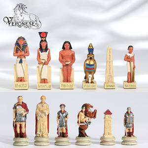 VERONESE DESIGN-6" CHESS SET-ARABIAN VS CROSS ARMY-LUXURY HAND-PAINTED RESIN CRAFTS for HOME <b>DECOR</b> & ART COLLECTIBLE - Product Image 3