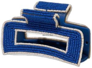 Dernière pince à cheveux élégante à broderie perlée à la main et griffe de cheveux Beau design avec multicolore pour les filles - Product Image 3