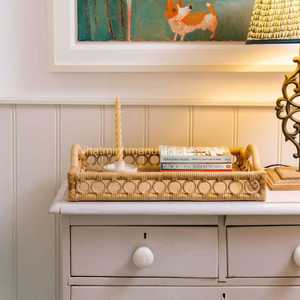 Ethically Crafted Large Rectangular Rattan <b>Tray</b> with Two Side Handles for Home Storage Serving Drinks Snacks or Decoration - Product Image 2
