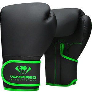 Vente chaude VAMPIREO Marque Adulte MMA Gants Conception De Logo Personnalisé Tout En Cuir Gants De Boxe De Haute Qualité Pakistanais En Gros - Product Image 1