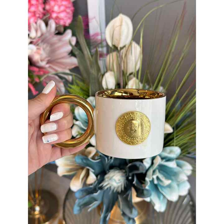 Quarter Gold Porcelain Cup