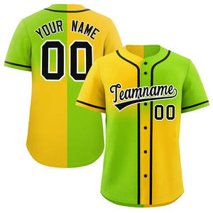 Maillot de baseball Manufacture Button avec design fendu à double tonalité et dégradé vertical pour les commandes d'équipe et OEM - Product Image 1